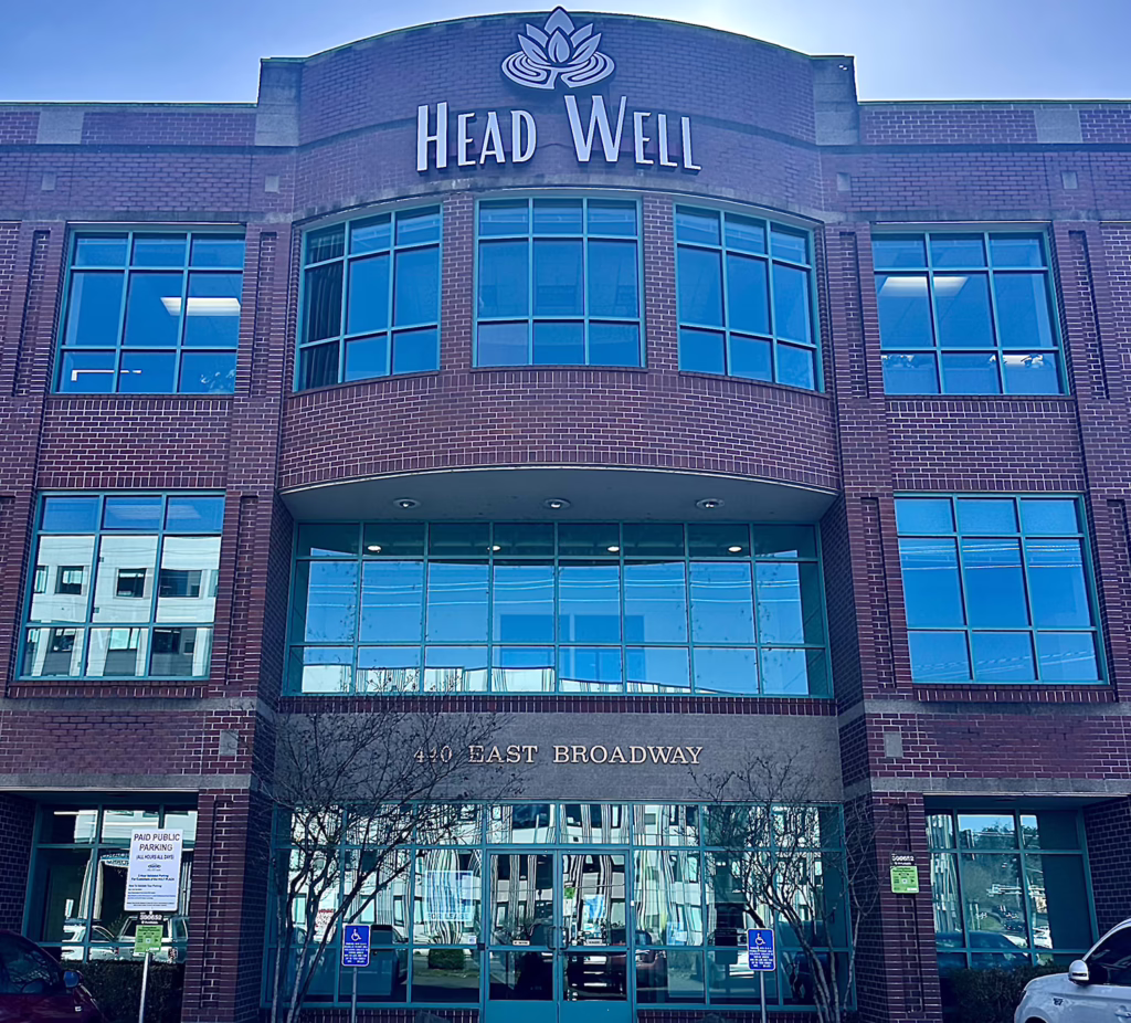 HeadWell building with sign 